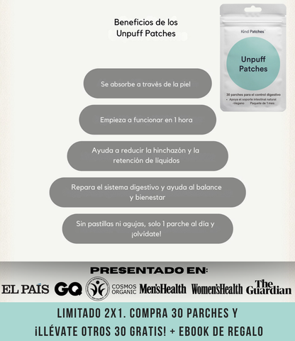 Velora Unpuff Patches® : Parches para el Soporte Digestivo e Hinchazón