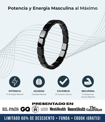 Brazalete de Hematita Hemax® — El Aliado del Rendimiento Masculino